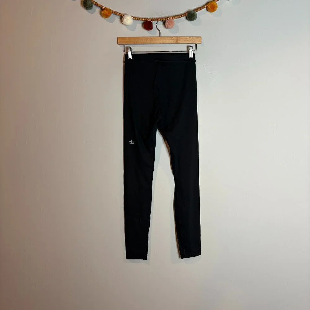 Alo black tie waist leggings